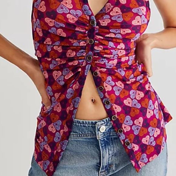 Free People Lucky Vest Tank Top in the Size Large - Picture 9 of 10